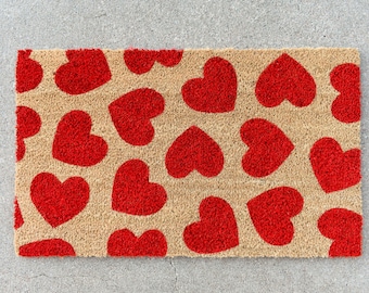 Heart Doormat, Cute Doormat, Valentine's Day Decor, Welcome Mat, Love, Outdoor Rug, Valentine's Day, Doormat, Porch Decor, Entryway, Rug