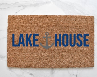 Lake House Doormat, Welcome Mat, Lake House Doormat, Outdoor Rug, Lake House Decor, Front Door Mat, Cute Doormat, Lake Life, Anchor Doormat