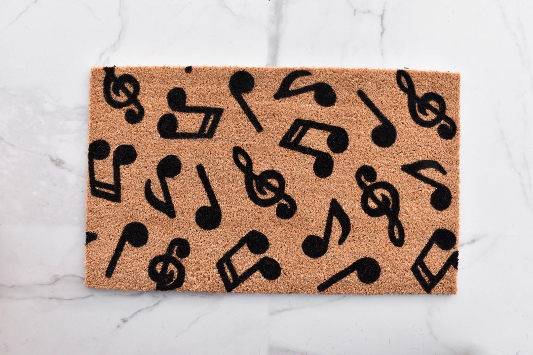 Music Note Doormat, Cute Doormat, Musician Gift, Mat, Musical