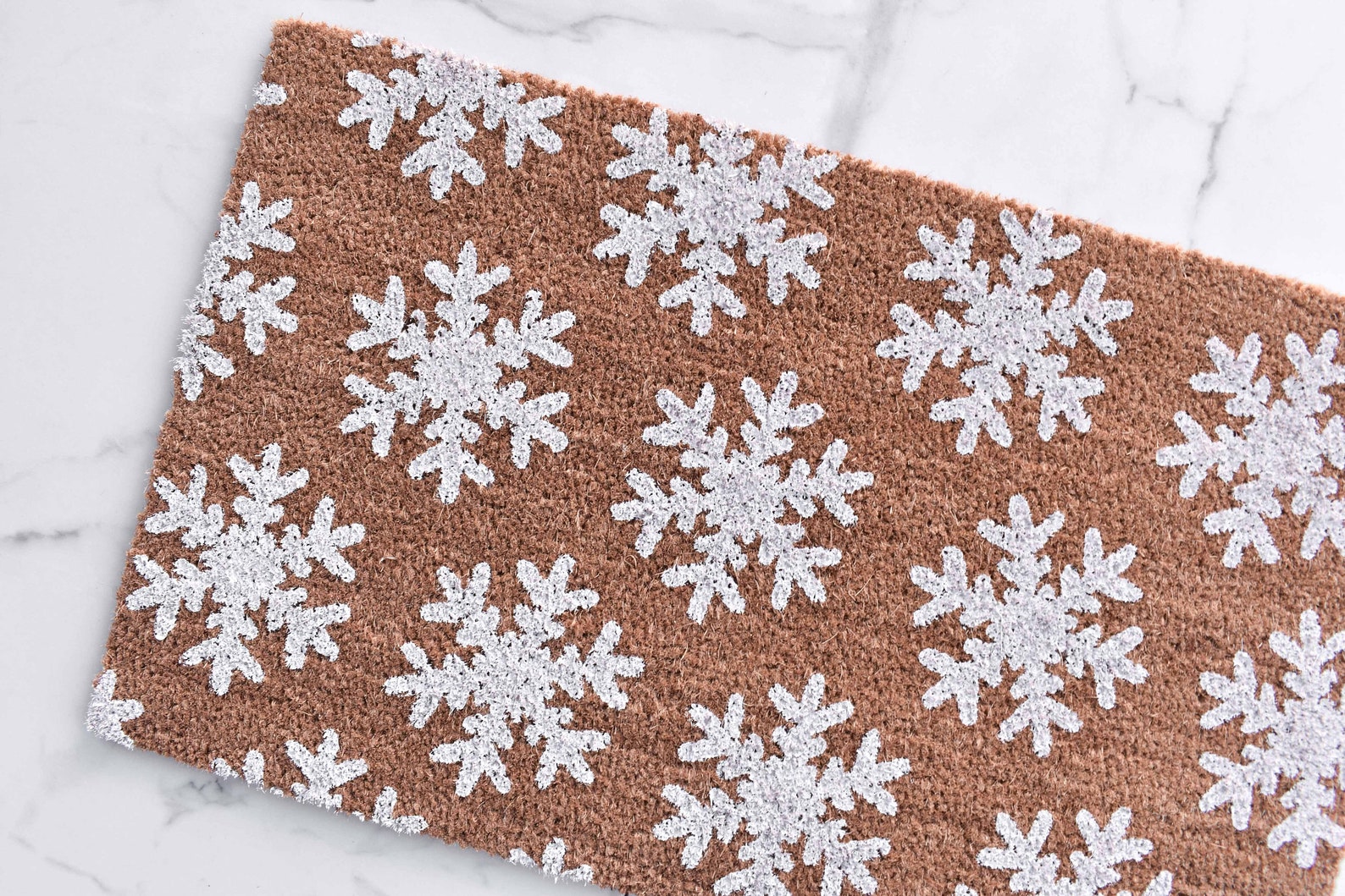 Snowflake Doormat Winter Doormat Cute Doormat Snow Etsy