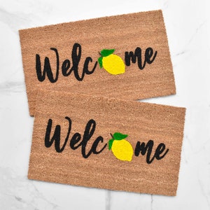 Lemon Welcome Doormat, Cute Doormat, Summer Doormat, Welcome Mat, Lemon Doormat, Outdoor Rug, Front Door Mat, Welcome Doormat, Farmhouse Rug image 3