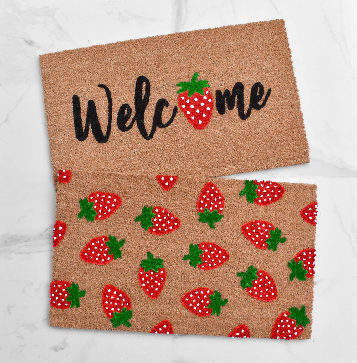 Strawberry Doormat Summer Doormat Cute Doormat Mat Etsy