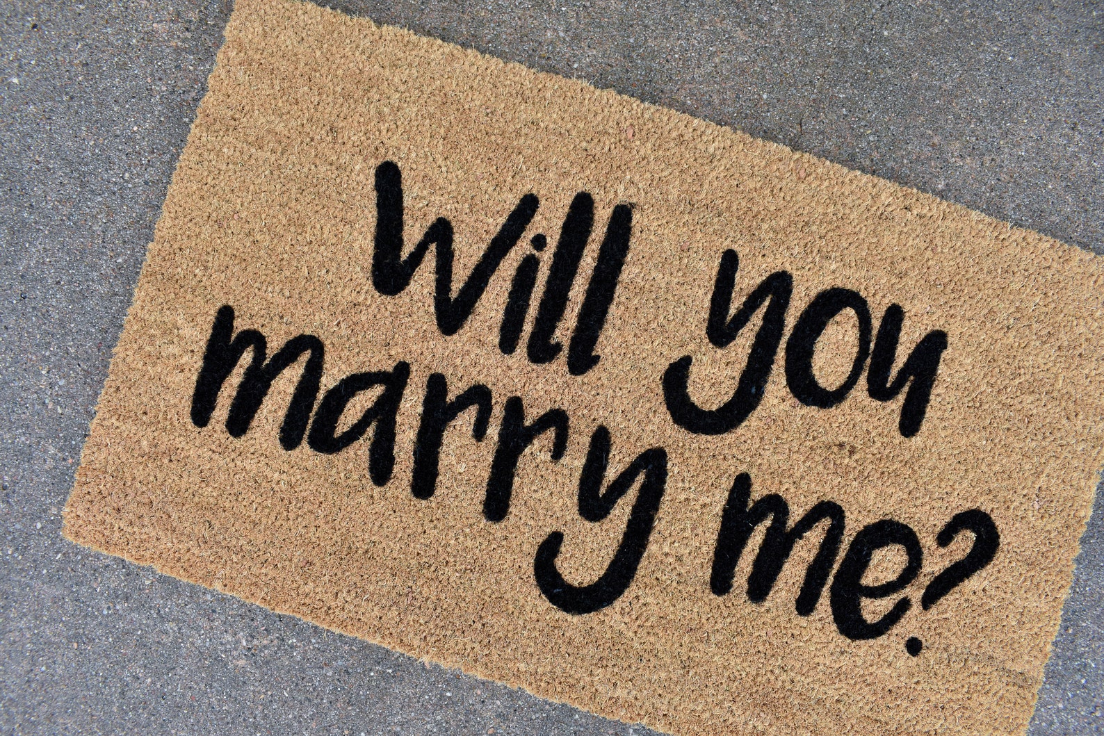 Will You Marry Me Doormat Will You Marry Me Sign Proposal Etsy