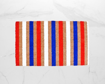 USA Striped Doormat, 4th Of July Doormat, Welcome Mat, Summer Doormat, Outdoor Rug, Porch Decor, 4th Of July Decor, USA Decor