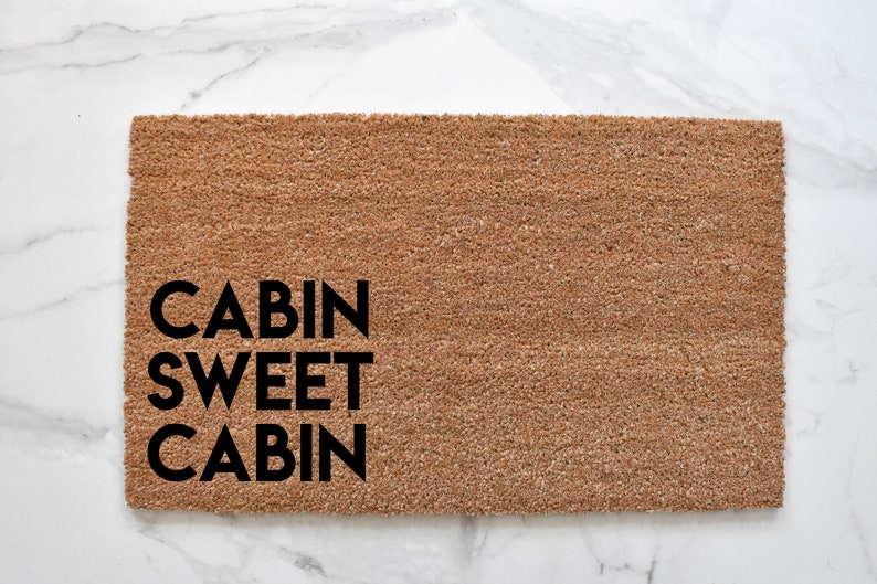 Cabin Doormat Mat Cabin Decor Cute Doormat Home Etsy