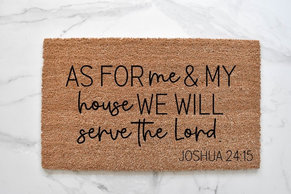 As for Me and My House We Will Serve the Lord Doormat Cute - Etsy