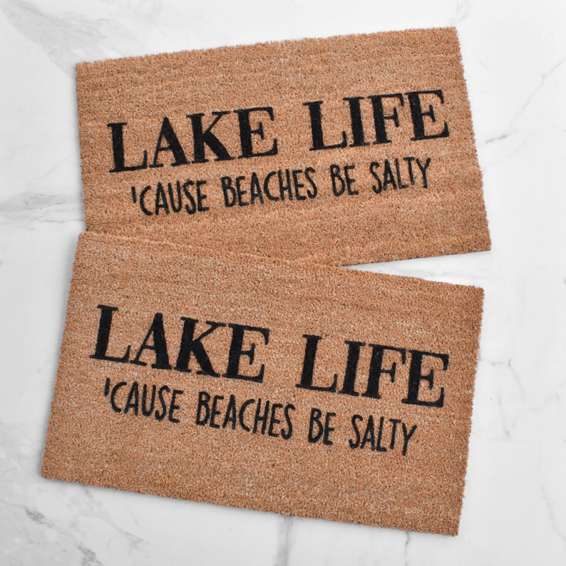 Lake Life Doormat, Lake House Decor, Cabin Doormat, Cabin Decor, Cute Doormat, Welcome Mat, Outdoor Mat, Doormat, Porch Decor, Outdoor Decor image 2