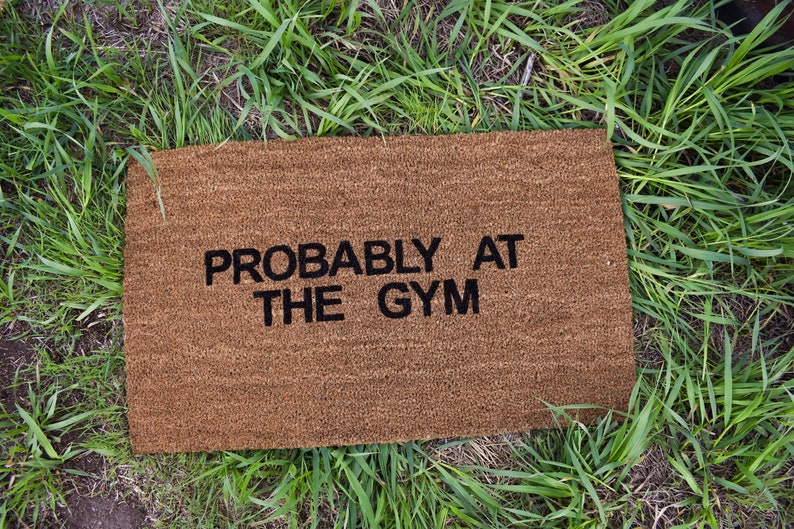 Gym Doormat Fitness Doormat Funny Doormat Mat Etsy
