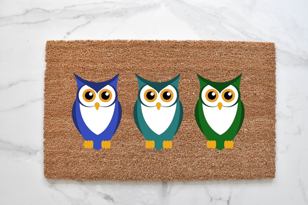 Owl Doormat Fall Doormat Fall Decor Fall Porch Decor Etsy