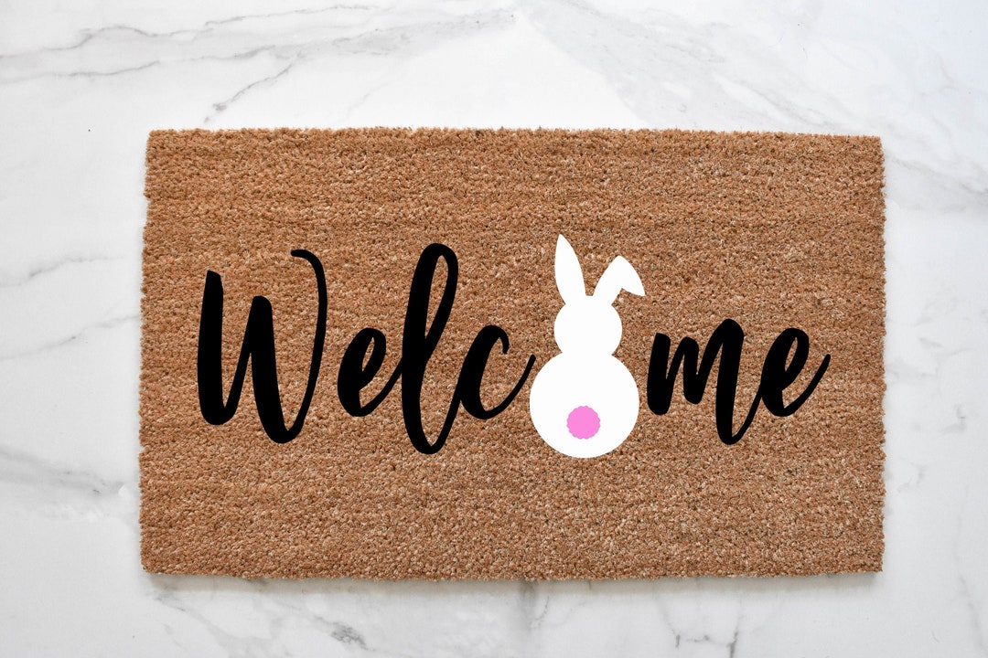 Bunny Doormat, Easter Doormat, Cute Doormat, Mat