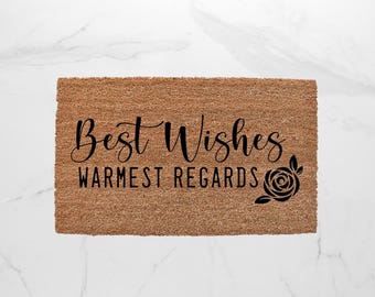 Best Wishes Warmest Regards Doormat, Funny Doormat, Outdoor Rug, Schitt's Creek Doormat, Welcome Mat, Front Door Mat, Ew David, Door Mat