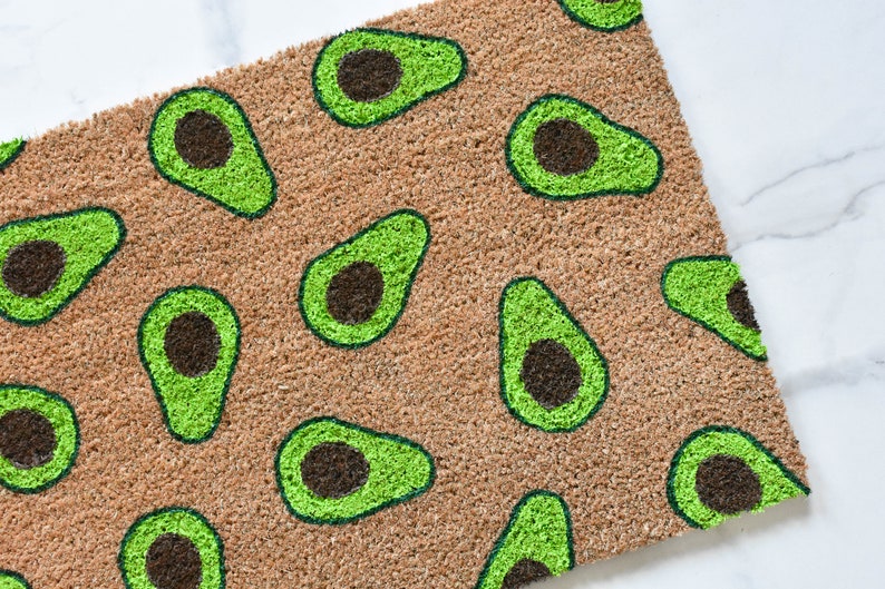 Avocado Doormat, Cute Doormat, Welcome Mat, Doormat, Outdoor Rug, Avocado Lover, Funny Doormat, Porch Decor, Housewarming Gift, Guacamole image 6