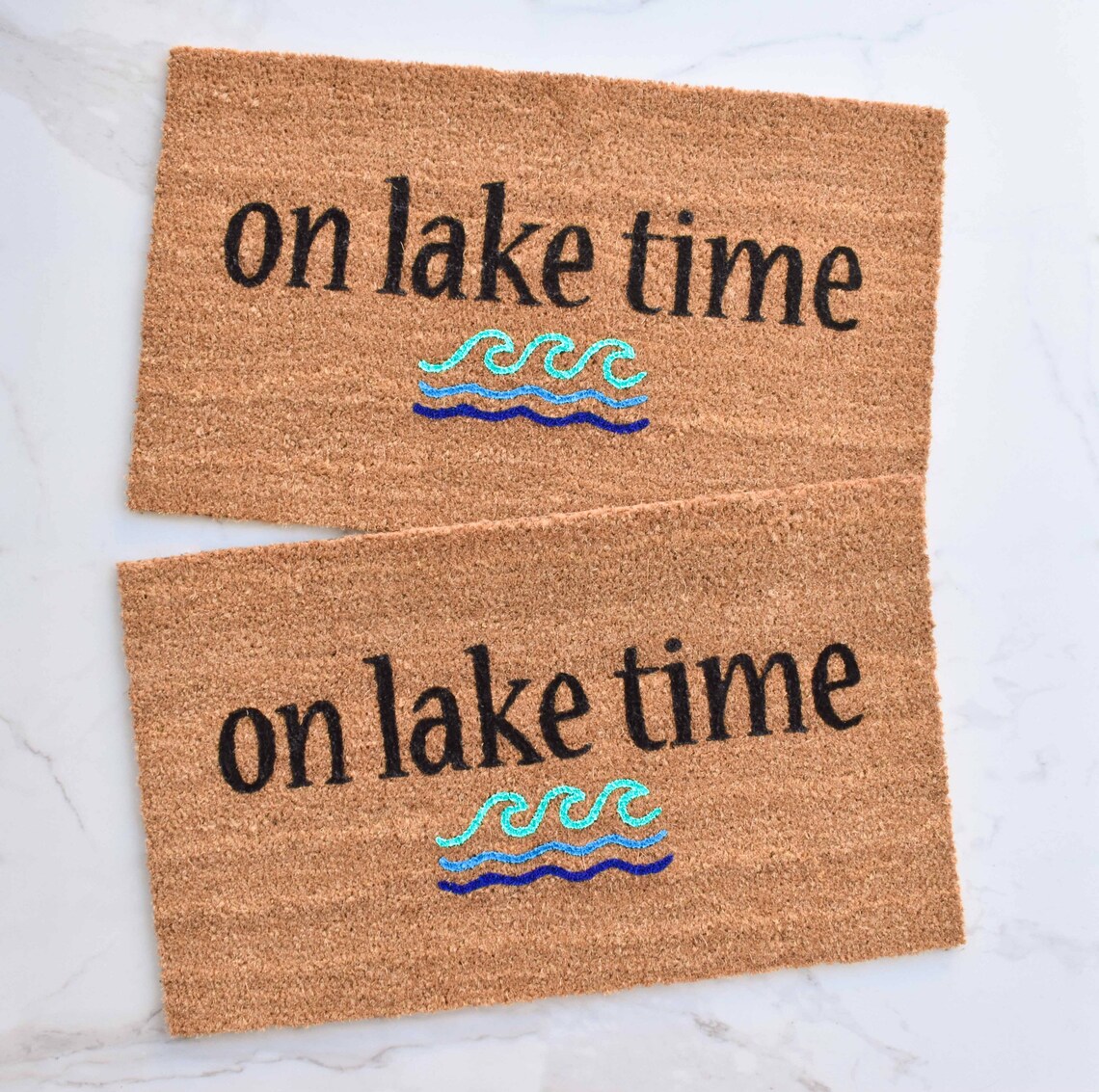 On Lake Time Doormat Lake House Doormat Mat Lake Etsy