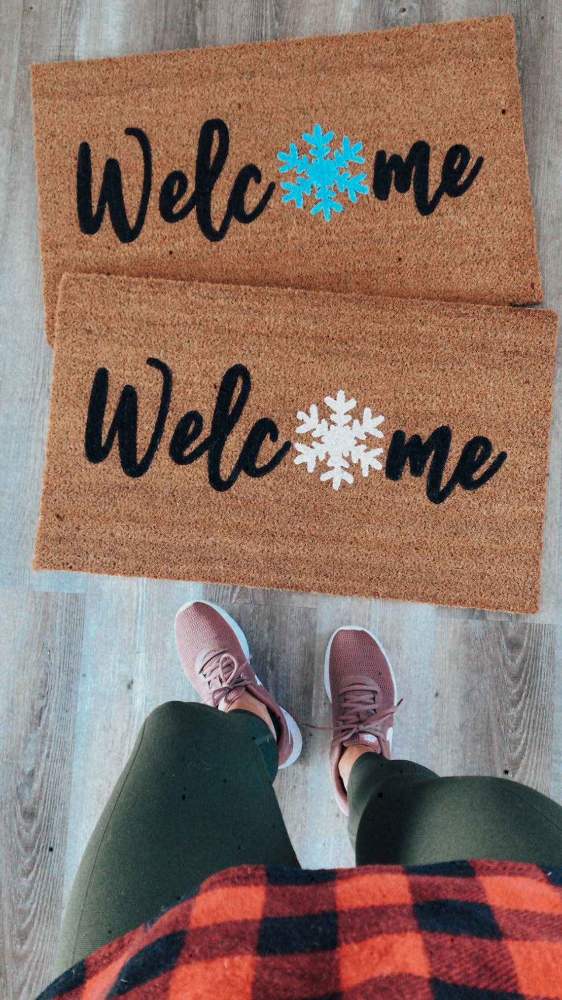 Snowflake Doormat Winter Doormat Mat Winter Etsy