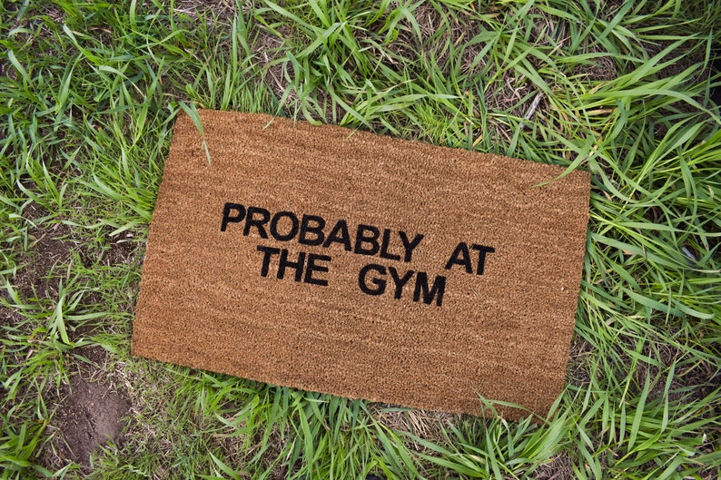 Gym Doormat Fitness Doormat Funny Doormat Mat Etsy