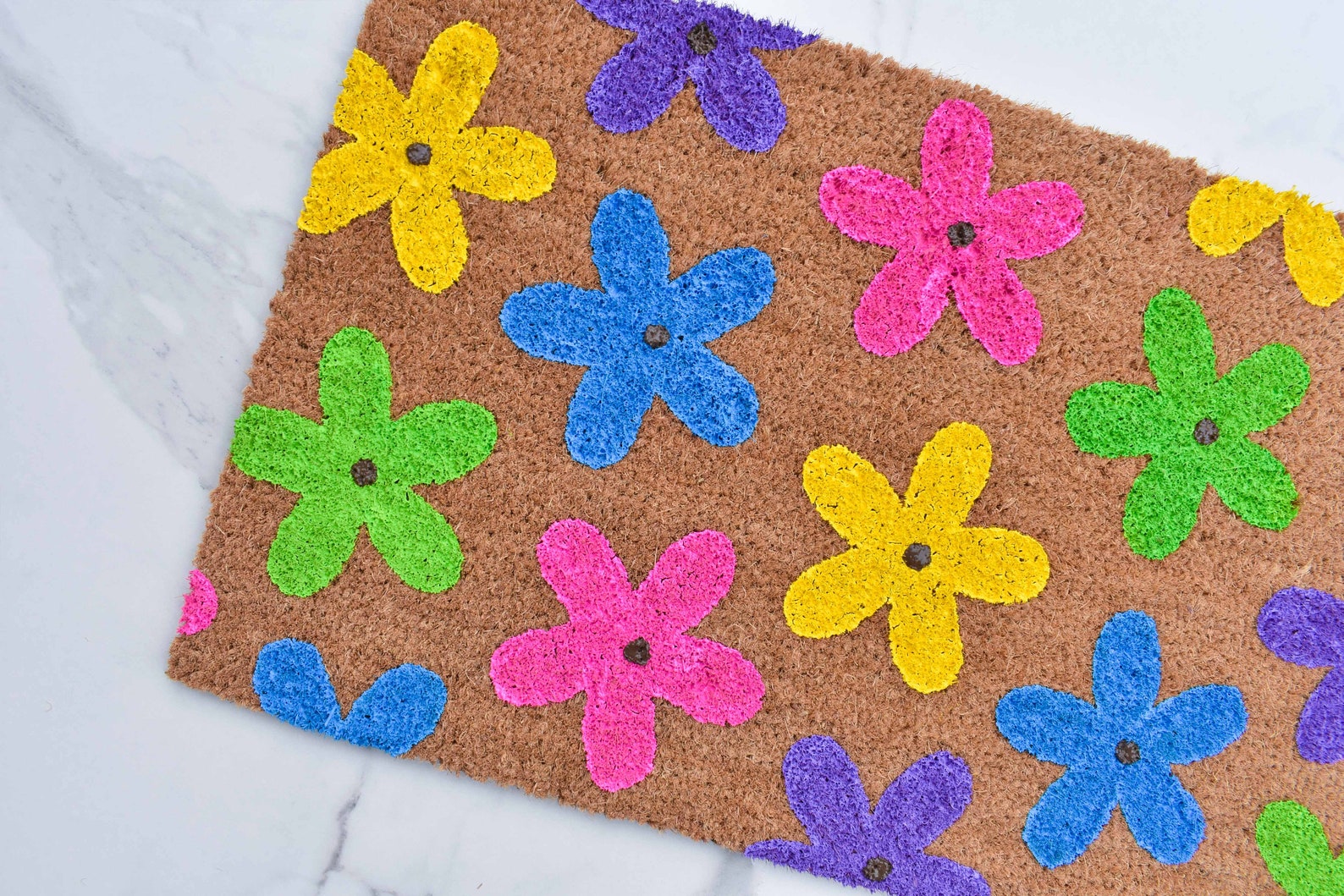 Flower Doormat Spring Doormat Cute Doormat Mat Etsy
