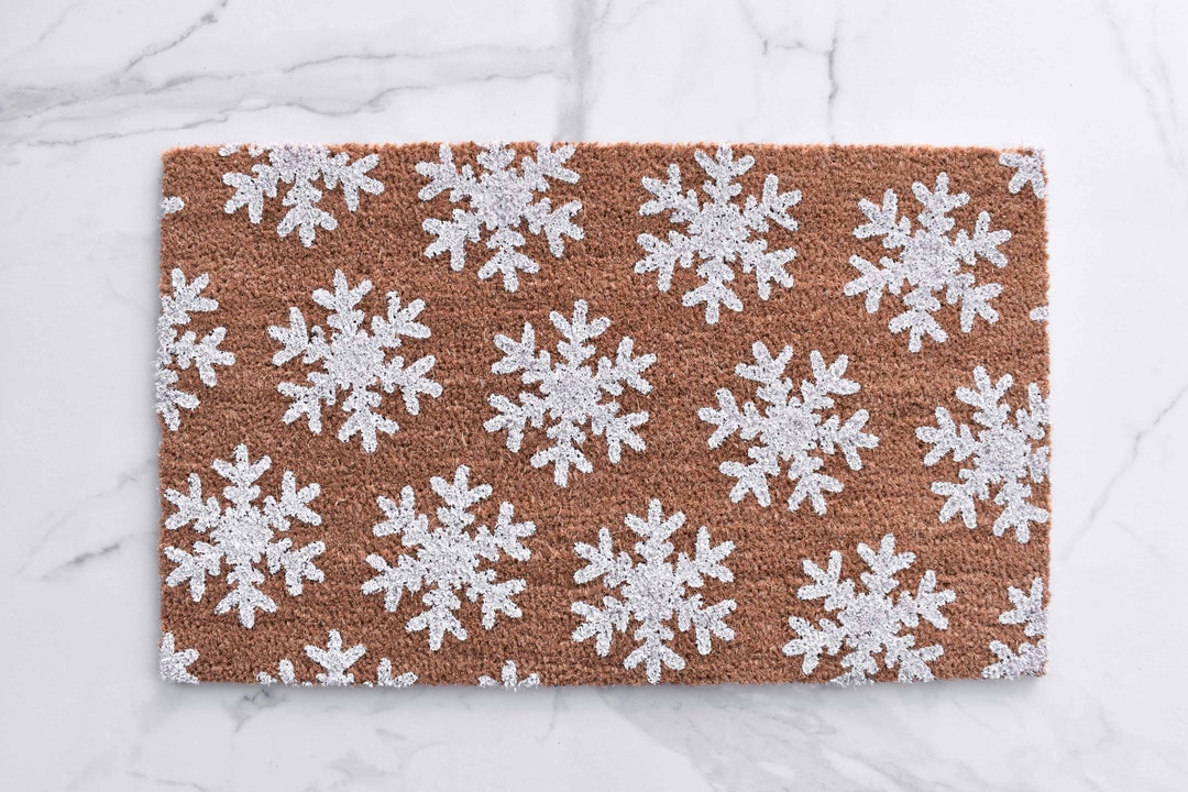 Snowflake Doormat, Winter Doormat, Cute Doormat, Snow, Mat, Winter Decor, Doormat