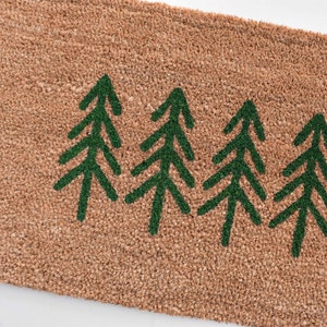 Pine Tree Doormat, Cute Doormat, Christmas Doormat, Outdoor Rug, Christmas Decor, Welcome Mat, Pine Trees, Winter Decor, Farmhouse Decor image 6