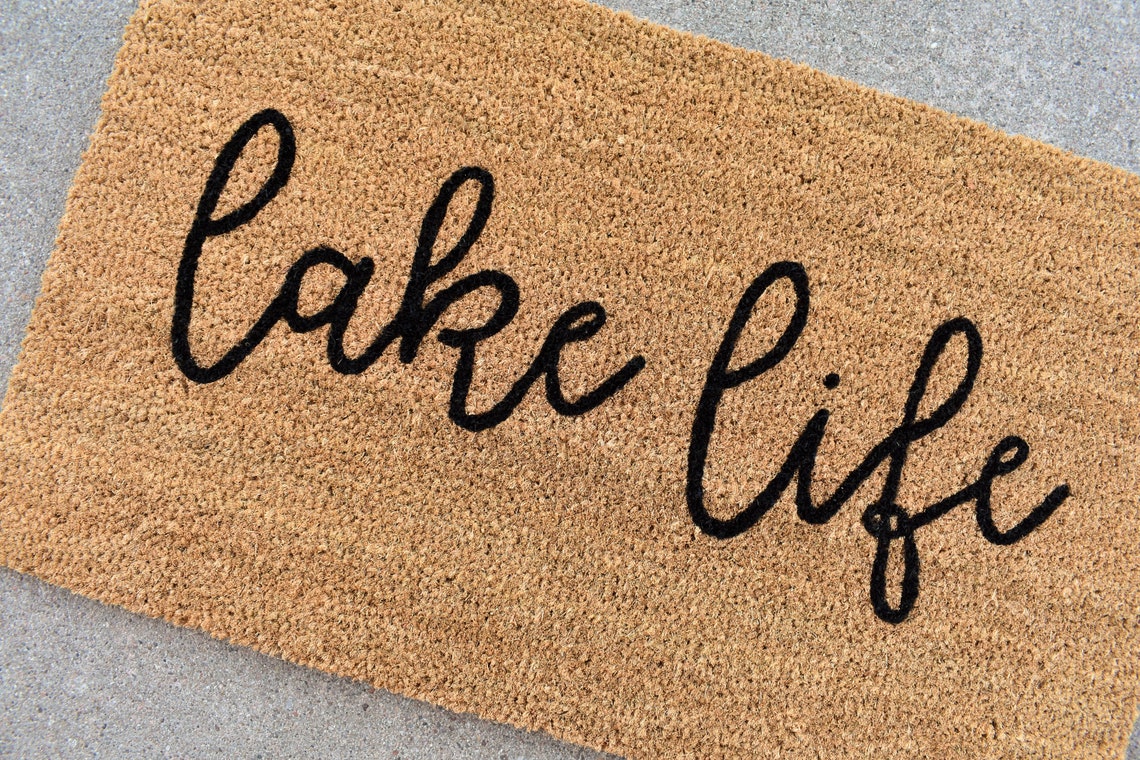 Lake Life Doormat Cute Doormat Lake House Decor Cabin Etsy
