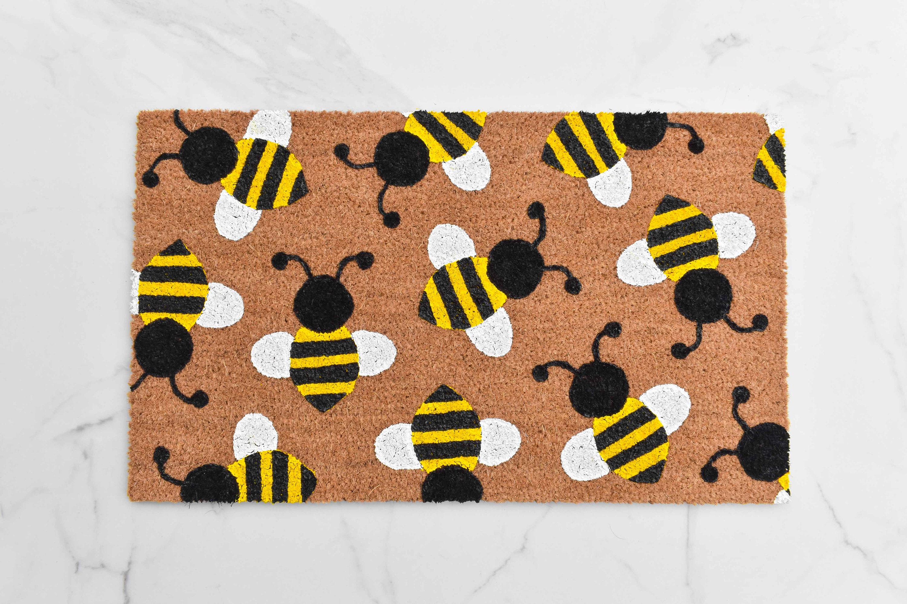 NACH Bee Entryway Door Mat, 100% Rubber Doormat, Copper Finish (18x30 in),  FW-7186