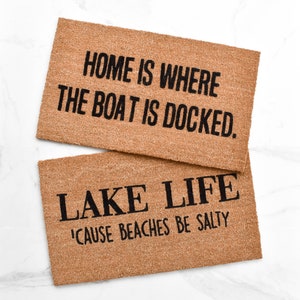Lake Life Doormat, Lake House Decor, Cabin Doormat, Cabin Decor, Cute Doormat, Welcome Mat, Outdoor Mat, Doormat, Porch Decor, Outdoor Decor image 3