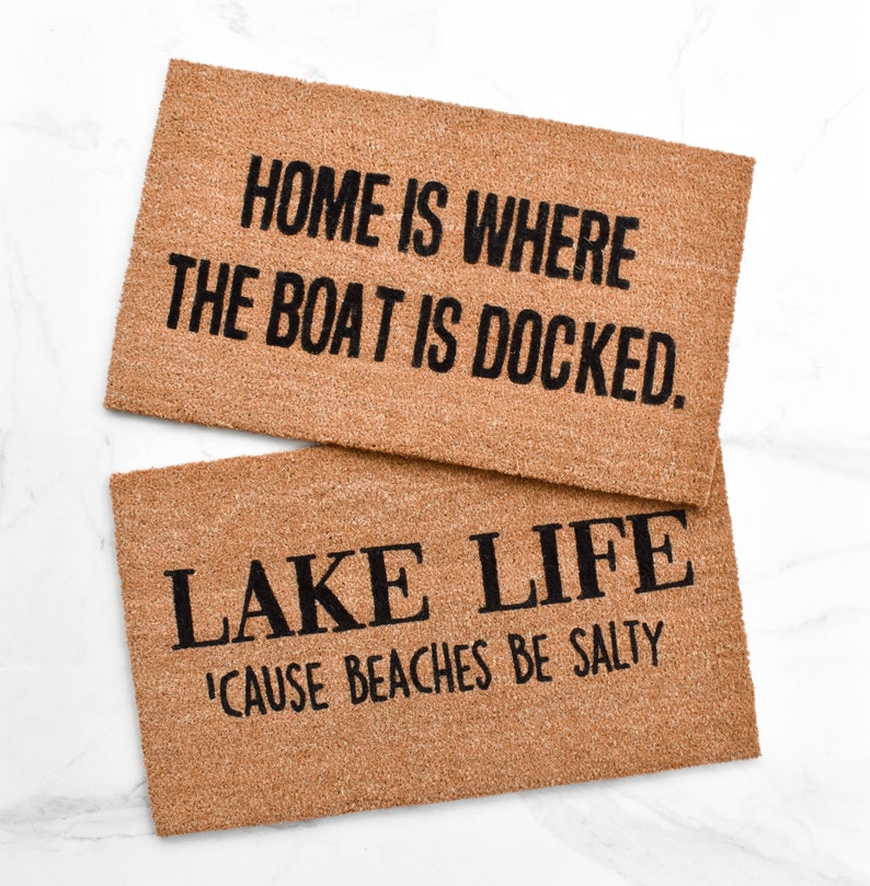 Lake Life Doormat Lake House Decor Cabin Doormat Cabin Etsy