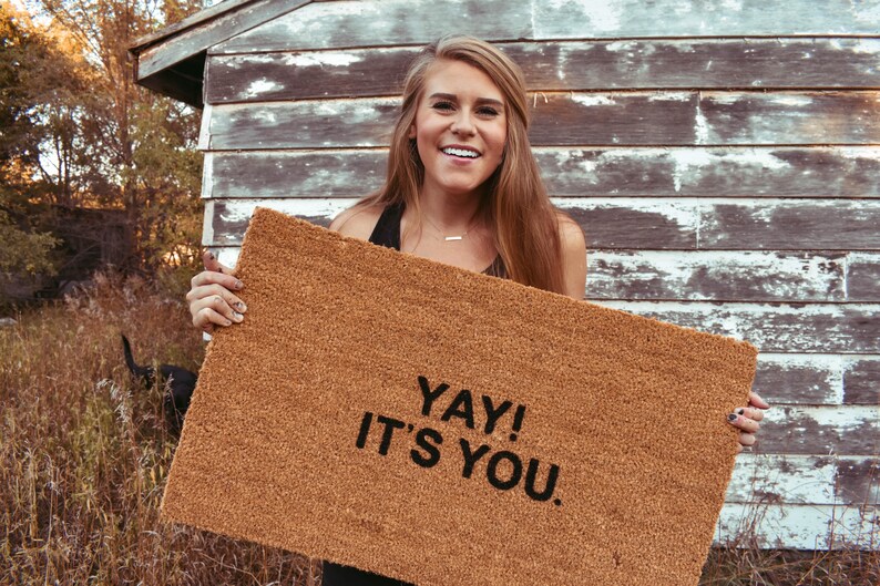 Yay It's You Doormat Outdoor Rug Mat Cute Etsy