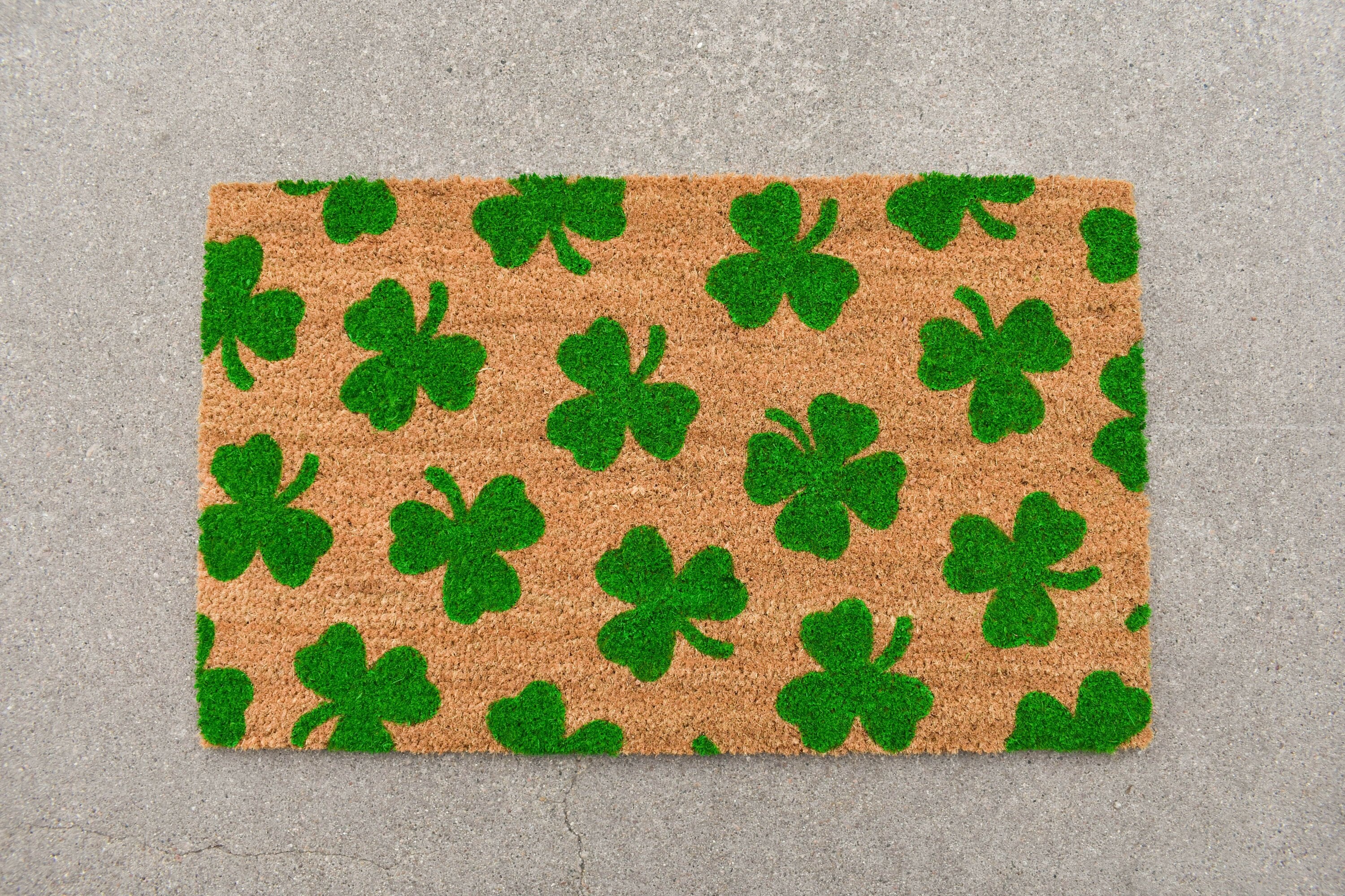 Eduvijes St. Patrick's Day Lucky Clover Sassafras Outdoor Insert Door Mat The Holiday Aisle