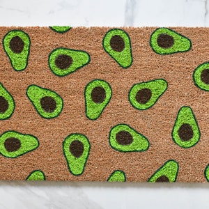 Avocado Doormat, Cute Doormat, Welcome Mat, Doormat, Outdoor Rug, Avocado Lover, Funny Doormat, Porch Decor, Housewarming Gift, Guacamole image 5