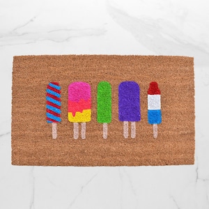 Popsicle Doormat, Cute Doormat, Summer Doormat, Welcome Mat, Summer Decor, Outdoor Rug, Porch Decor, Summertime, Outdoor Decor, Spring Decor