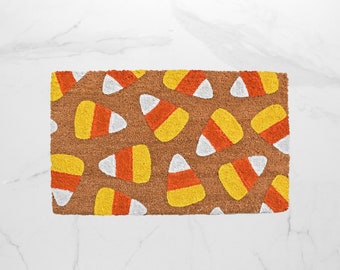 Candy Corn Doormat, Halloween Doormat, Cute Doormat, Halloween Decor, Front Door Mat, Candy Corn, Fall Decor, Welcome Mat, Halloween Candy