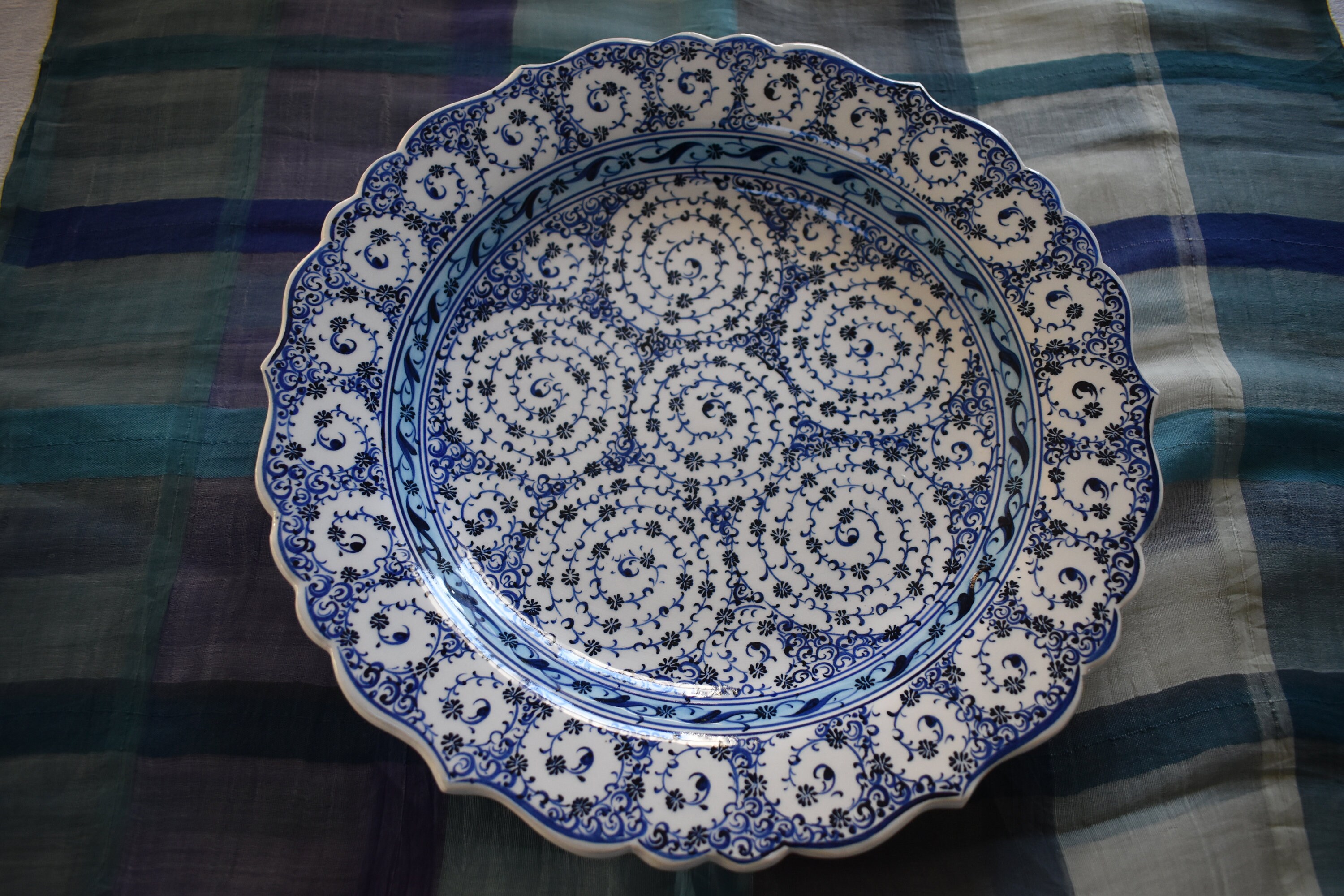 Buy Blue and White Ceramic Plate Large Serving Platter or Wall Online