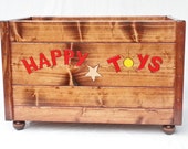 Ready to Ship Toy Box, Large Wood Storage Chest, Kids Toddler Boy Girl, Engraved Gift Birthday, Shower, Christmas, Reclaimed Wood