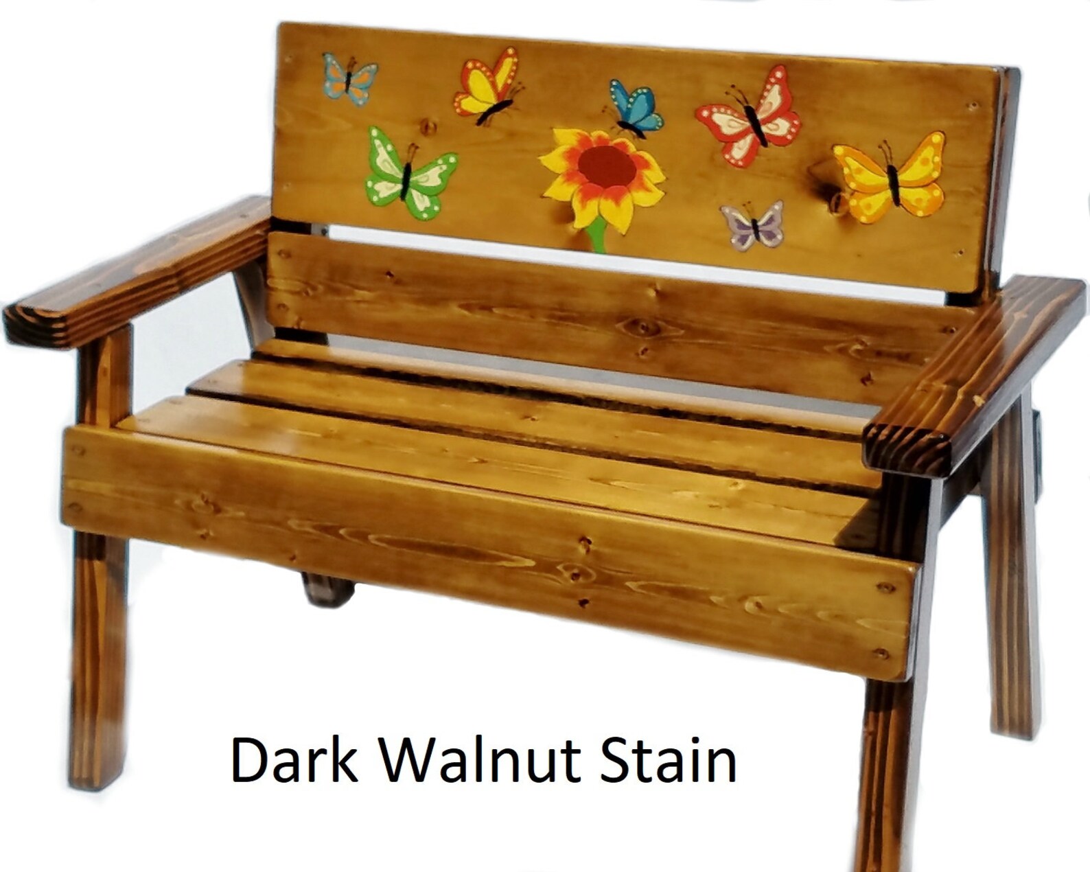 Childrens Garden Butterfly Bench Outdoor Furniture Reclaimed Etsy