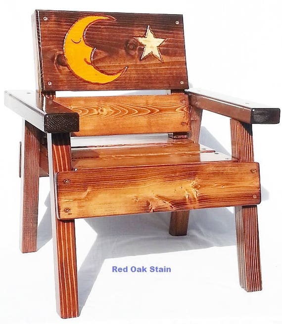 Childrens Country Wood Outdoor Chair Kids Toddler Etsy