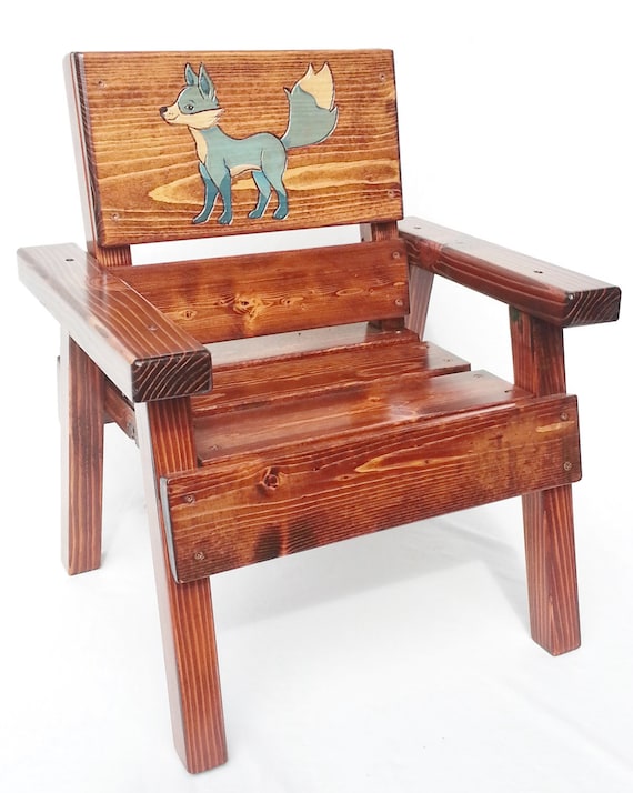 Woodland Animal Fox Chair Kids Patio Furniture Children Etsy