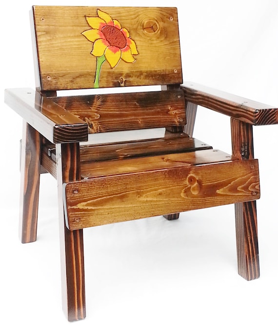 Kids Outdoor Furniture Childrens Wood Garden Chair Toddler Etsy