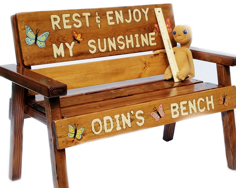 Childrens Memorial Gift Wood Bench Custom Kids Baby Toddler Etsy