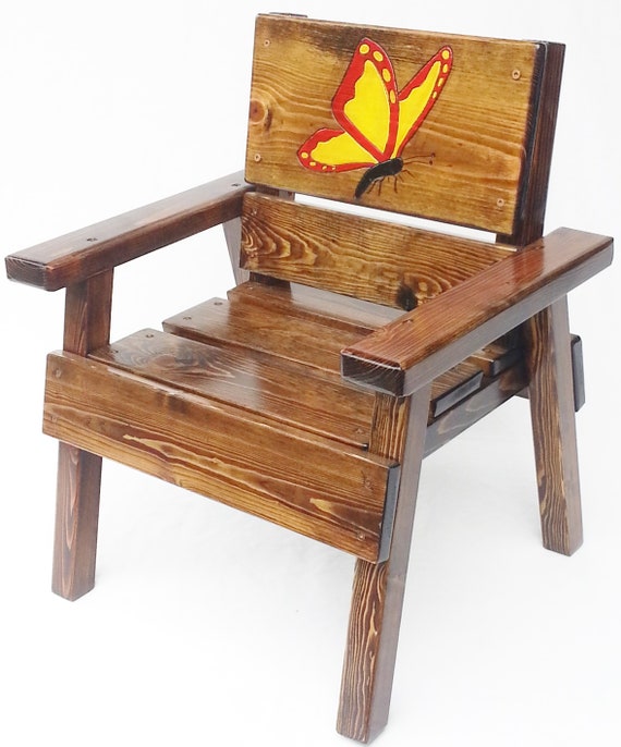Whimsical Painted Kids Erfly Chair Childrens Outdoor Whimsical Painted Kids Erfly Chair, Whimsical Outdoor Furniture