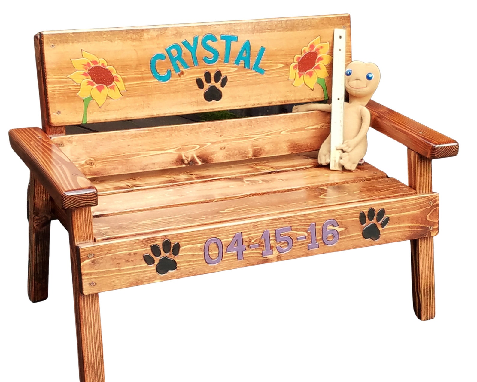 Pet Memorial Bench Personalized Dog / Cat Wood Furniture Pet Etsy