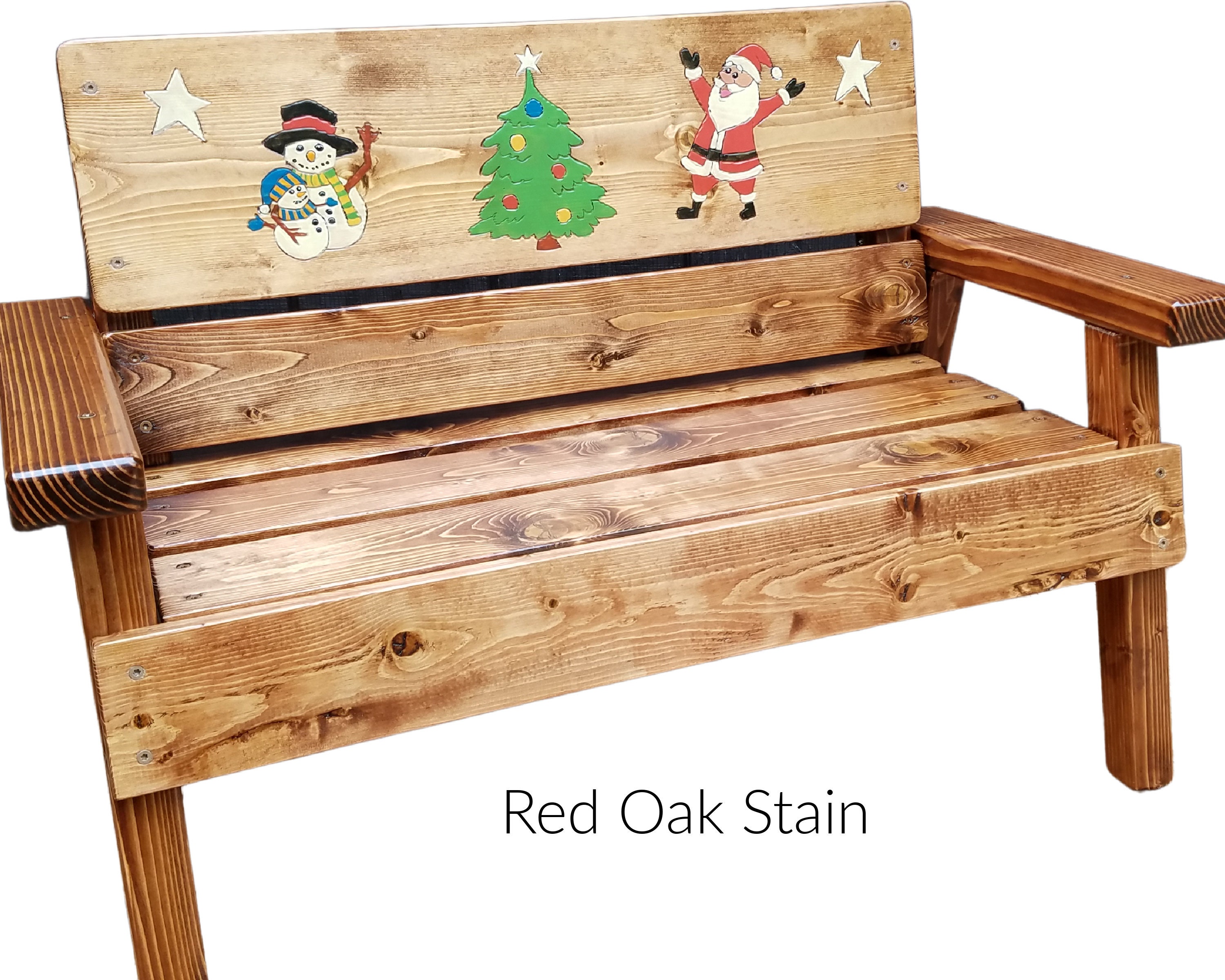 Christmas Decor Outdoor Bench for Children Heirloom Santa Etsy