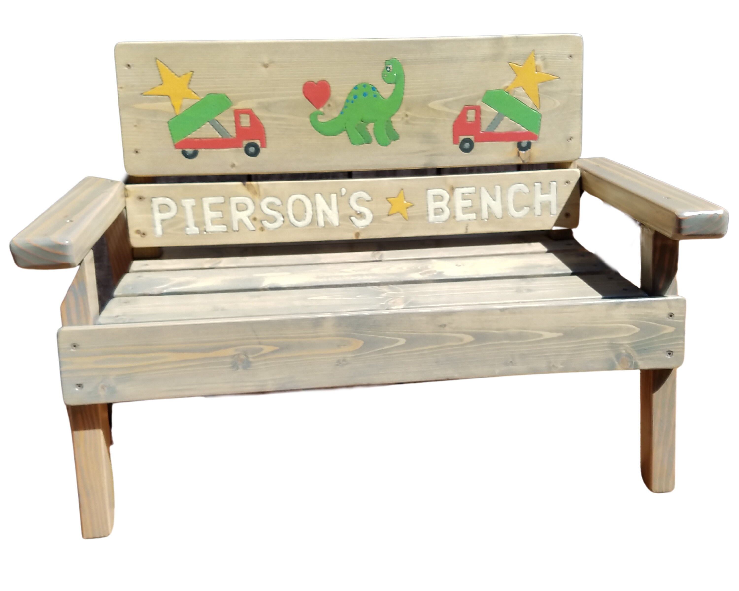 Childrens Patio Bench Outdoor Wood Personalized Gift Kids Etsy