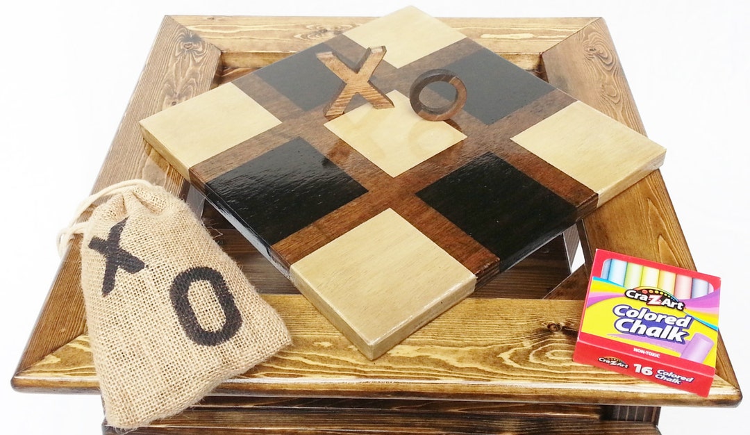 Children's Game Table Kids Tic Tac Toe / Chalkboard Etsy