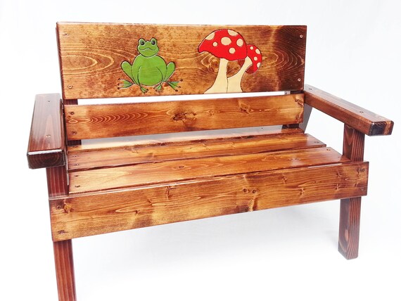Toddler Garden Bench Kids Outdoor Furniture Reclaimed Wood | Etsy