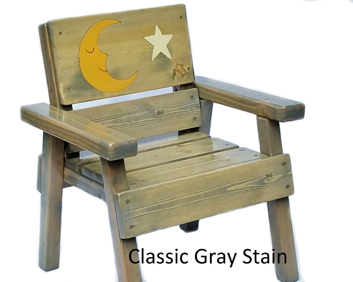 Childrens Country Wood Outdoor Chair Kids / Toddler Etsy