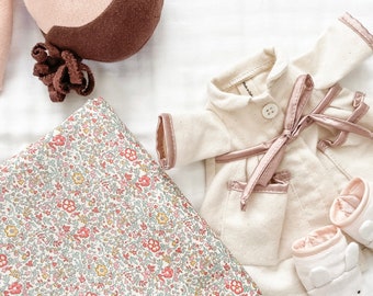 Liberty pastel mini floral doll blanket