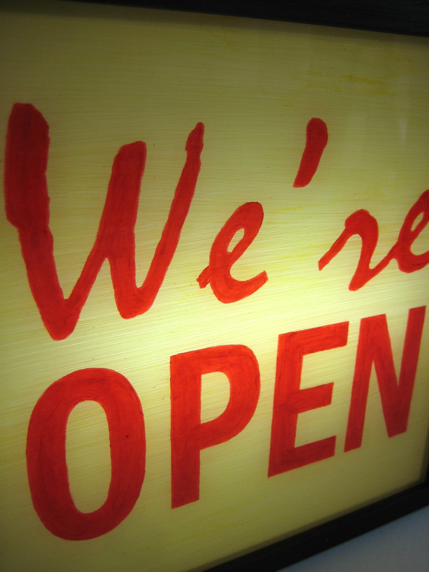 Retro Style We're Open Sign Handcrafted Wooden Light Box Sign for  Restaurant, Diners, Coffee Shop, Business Storefront Signage - Etsy, image size:1500x2000