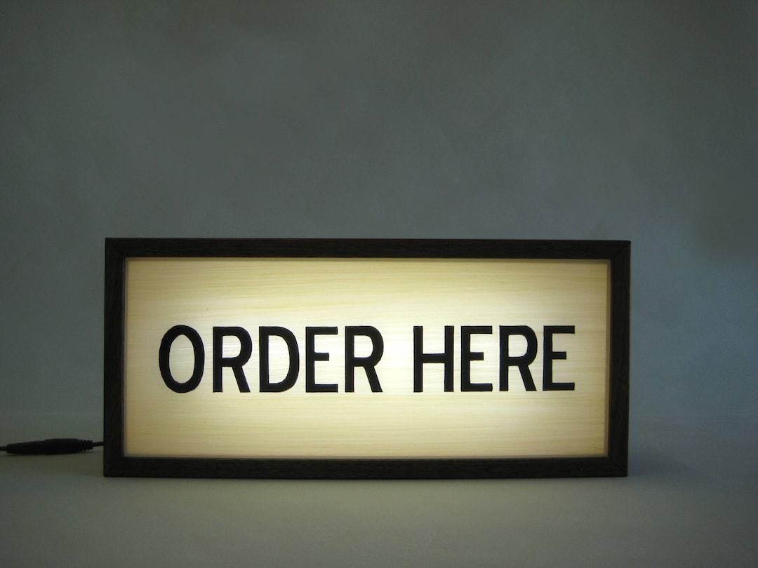ORDER HERE Signs, Handcrafted Wooden Light Box Hand Painted Signs ...