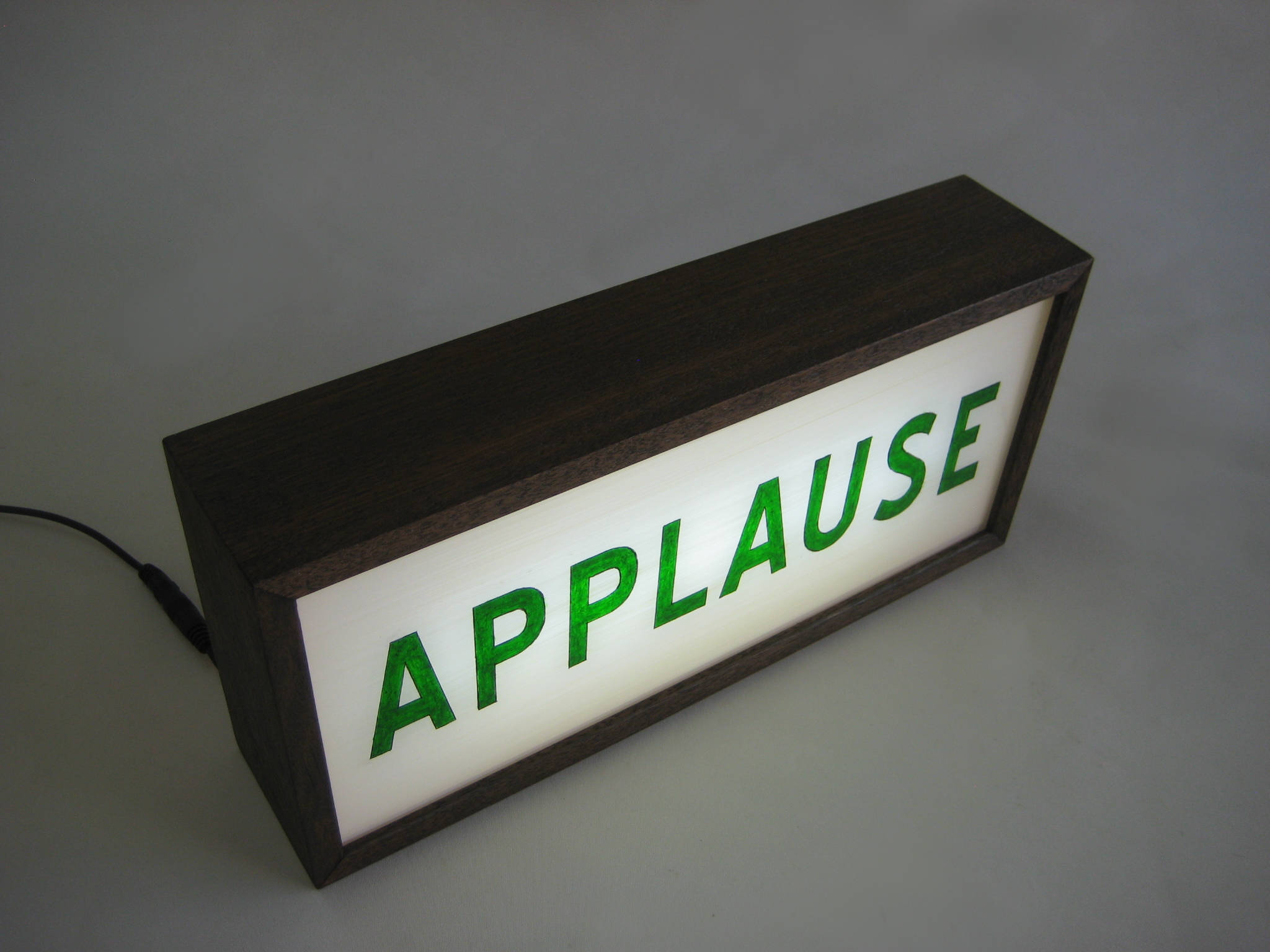 APPLAUSE Lightbox Sign Green Typeface Vintage Wooden Lighted Etsy