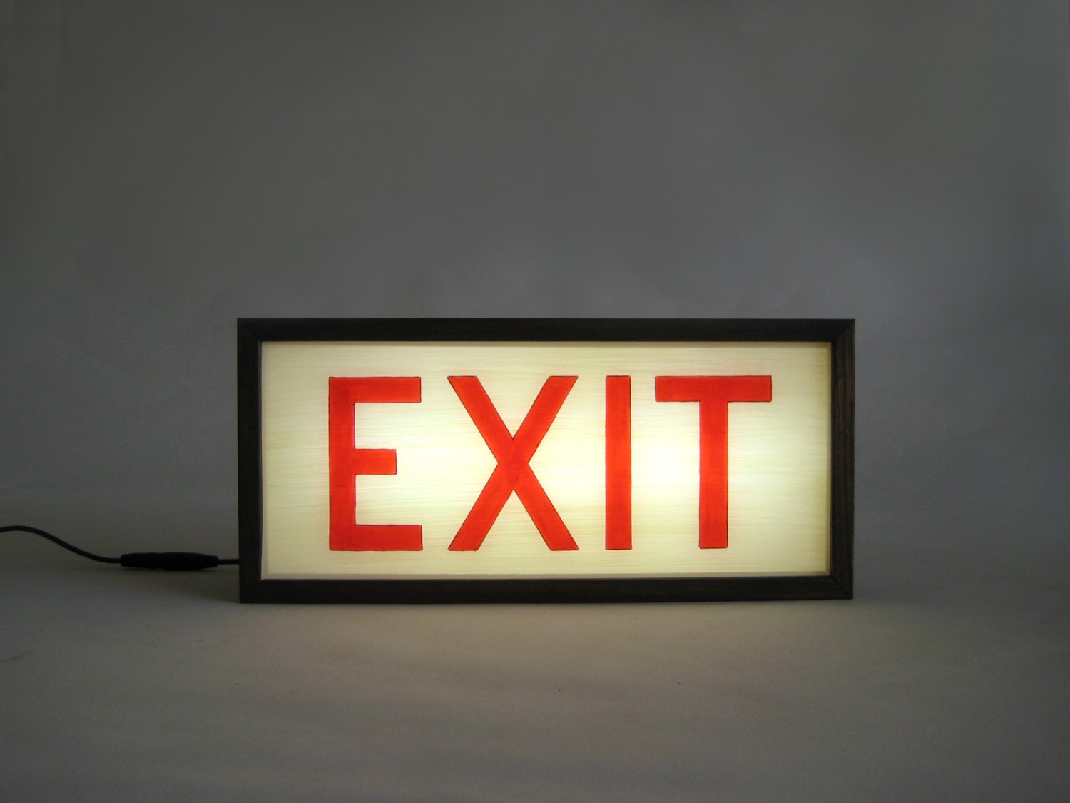 Exit sign with lights deals